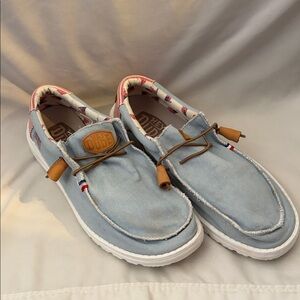 Hey Dude Men's Denim Blue Slip-On Loafers